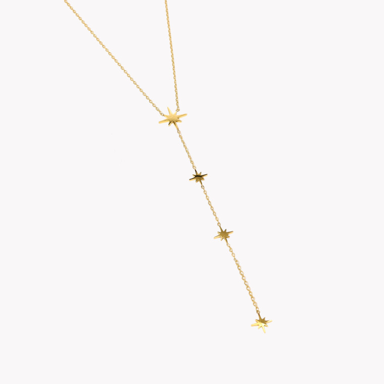 Steel necklace long stars GB