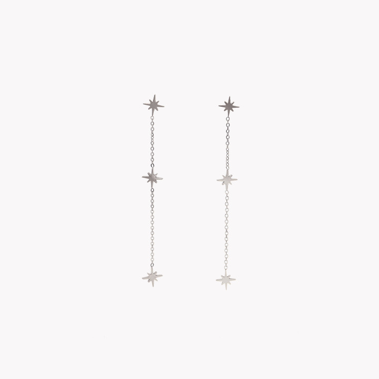 Steel necklace long stars GB
