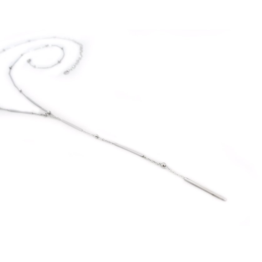 Long steel necklace balls GB