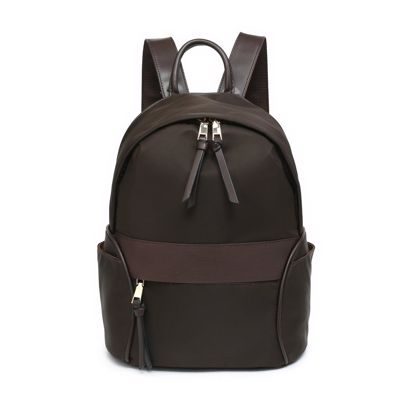 Nylon backpack with external pocket GB
