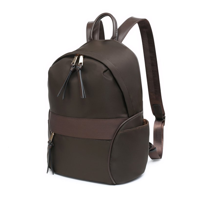 Nylon backpack with external pocket GB