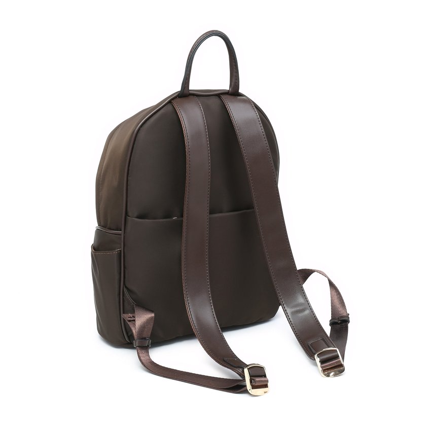 Nylon backpack with external pocket GB