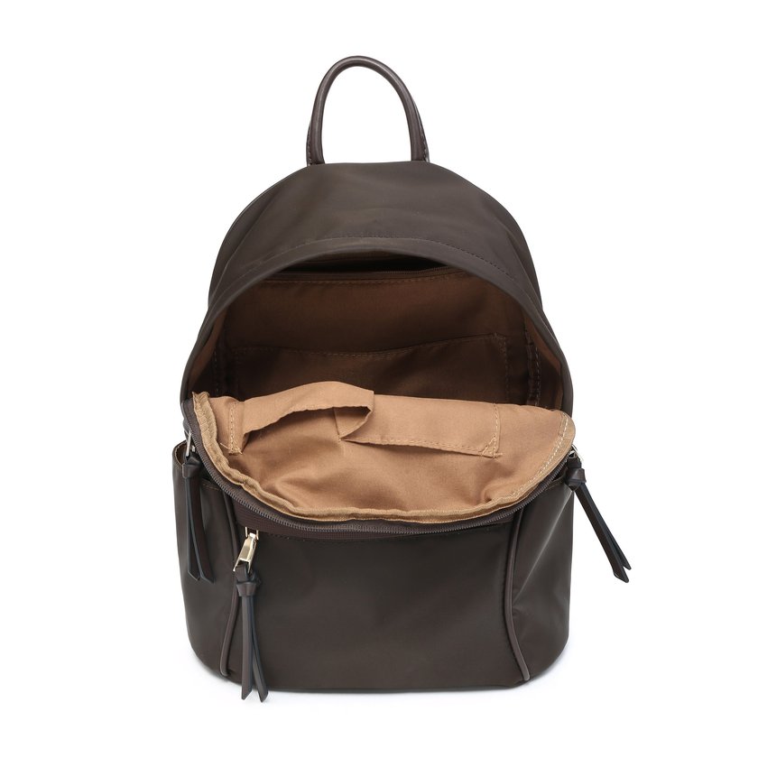 Nylon backpack with external pocket GB
