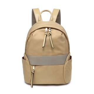 Nylon backpack with external pocket GB