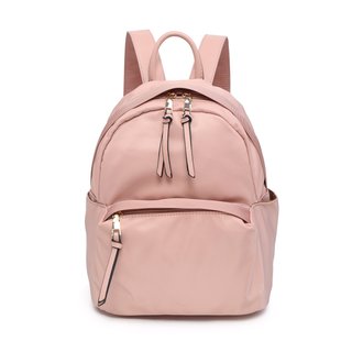 Nylon backpack with external pocket GB