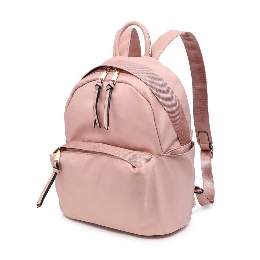 Nylon backpack with external pocket GB