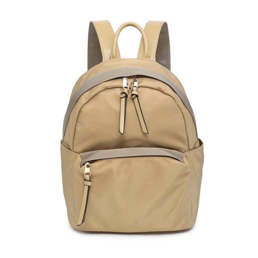 Nylon backpack with external pocket GB