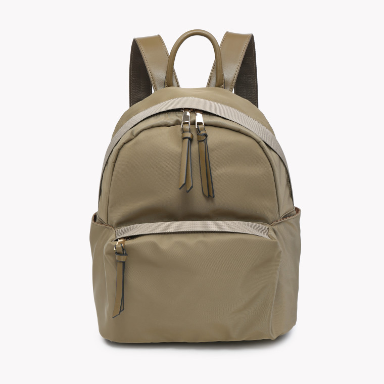 Nylon backpack with external pocket GB