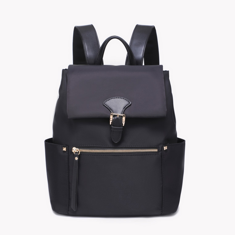 Nylon backpack with GB buckle closure