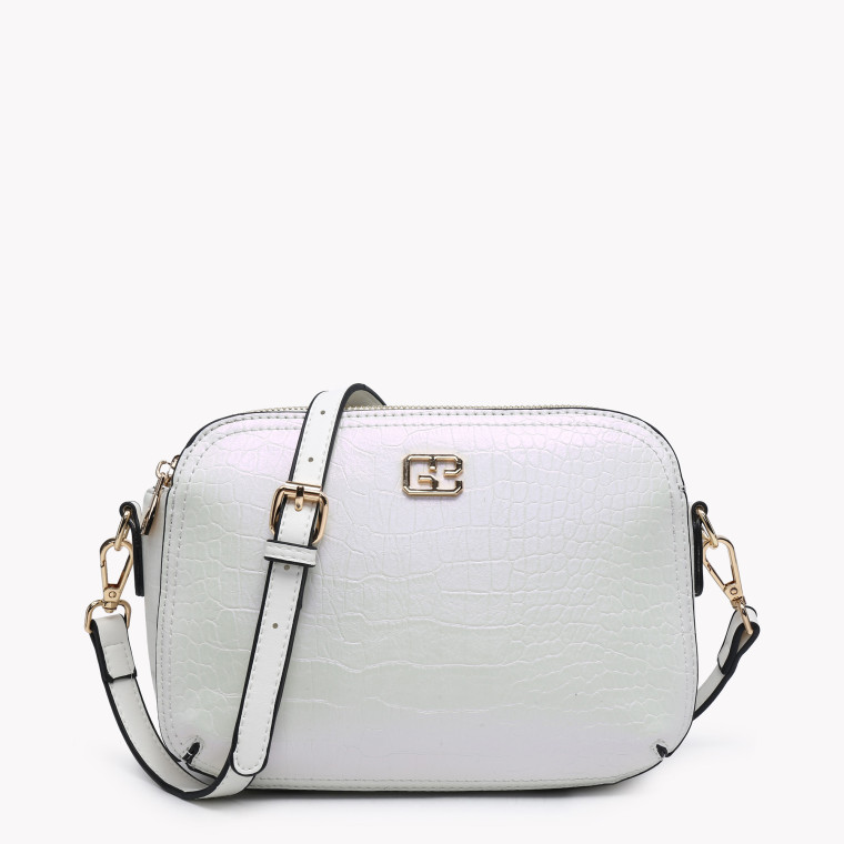 Bolsa crossbody com textura GB