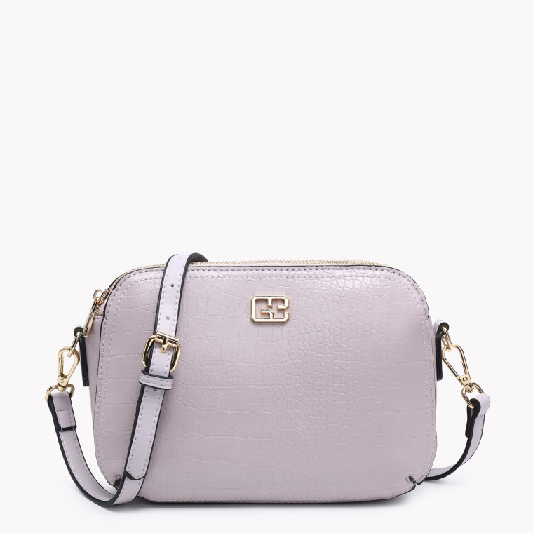 Bolsa crossbody com textura GB