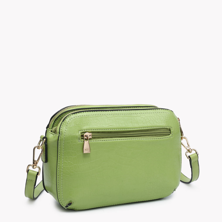 Bolsa crossbody com textura GB