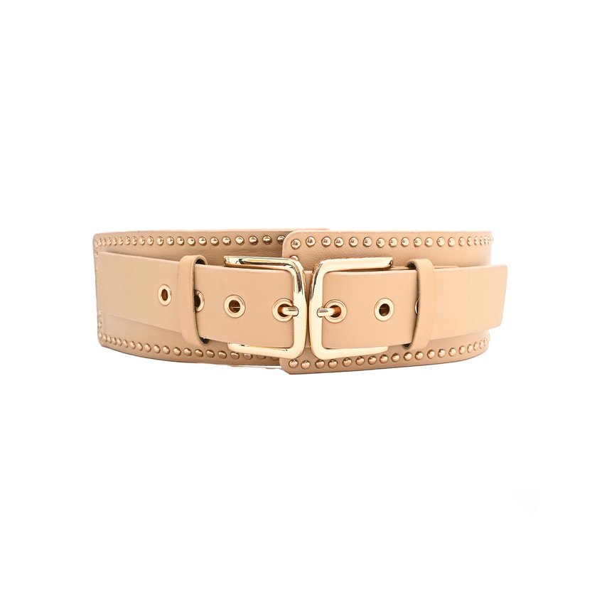 Wide belt with buckle double GB