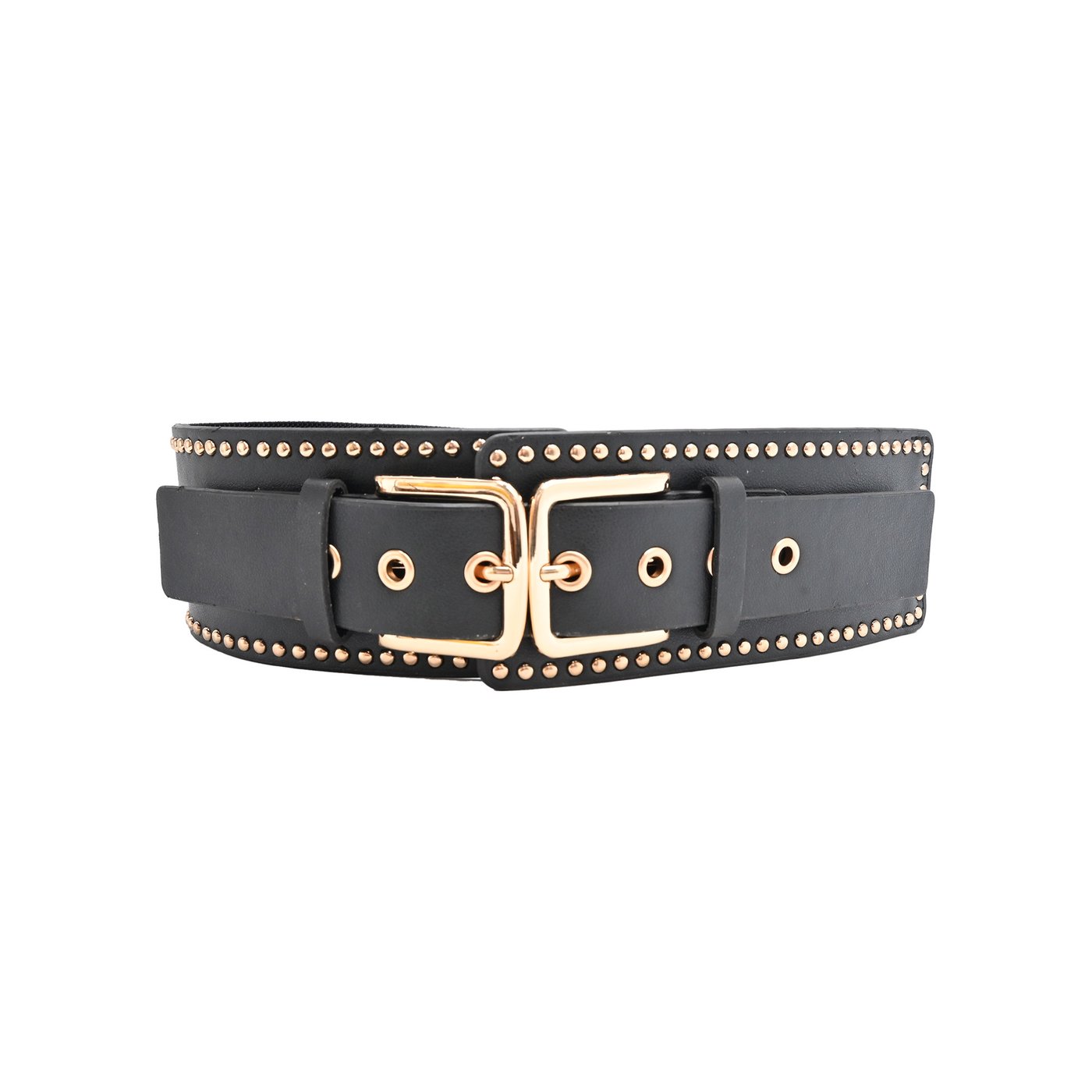 Wide belt with buckle double GB