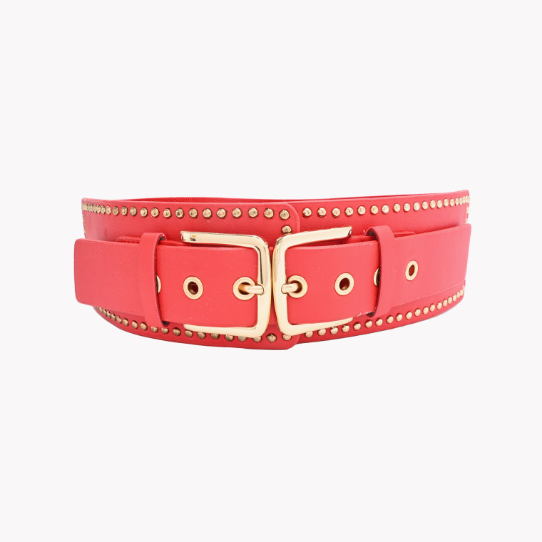 Wide belt with buckle double GB