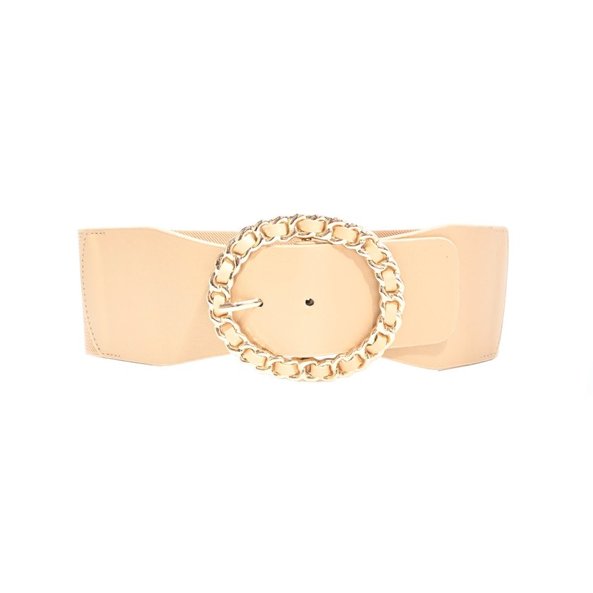 Wide belt elastic with buckle combined GB