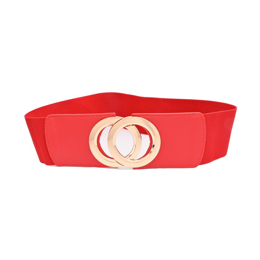 Wide belt with double buckle GB