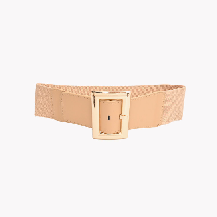 Elastic belt with buckle golden GB