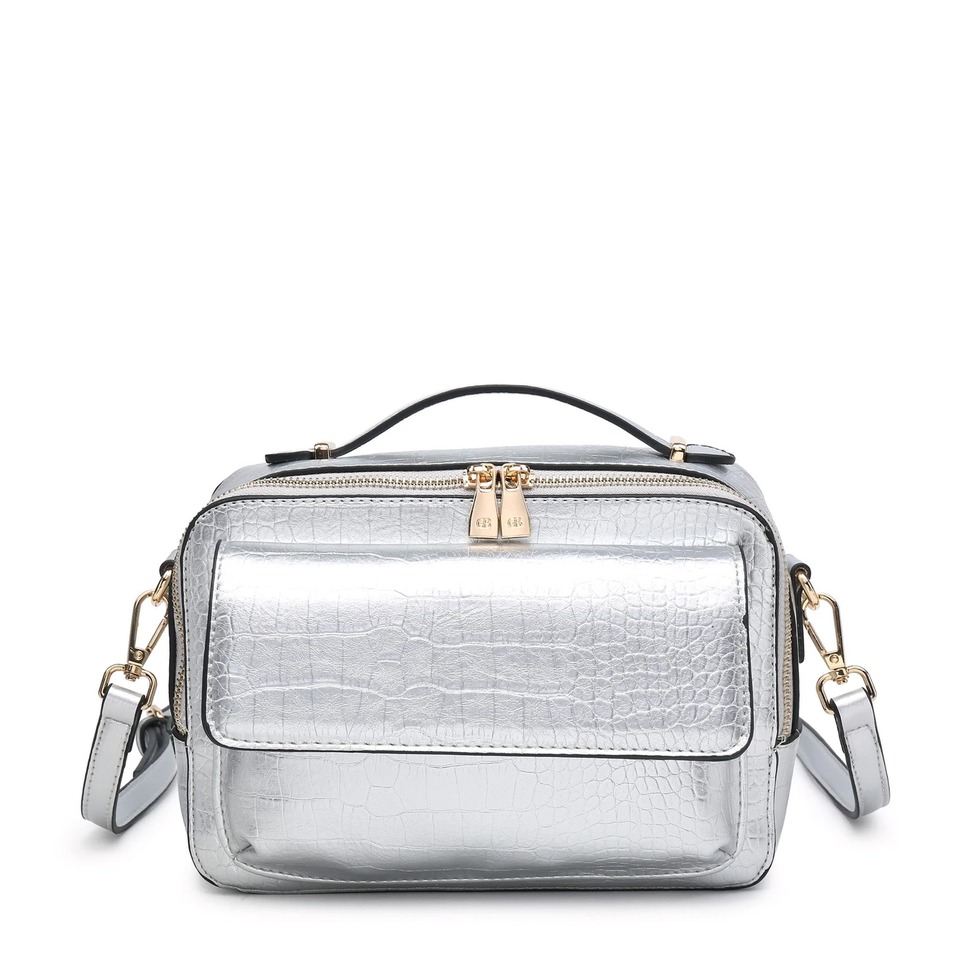 Bolsa tiracolo com textura GB