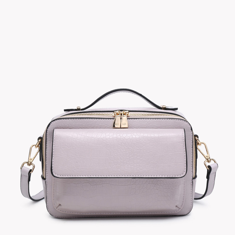 GB textured shoulder bag