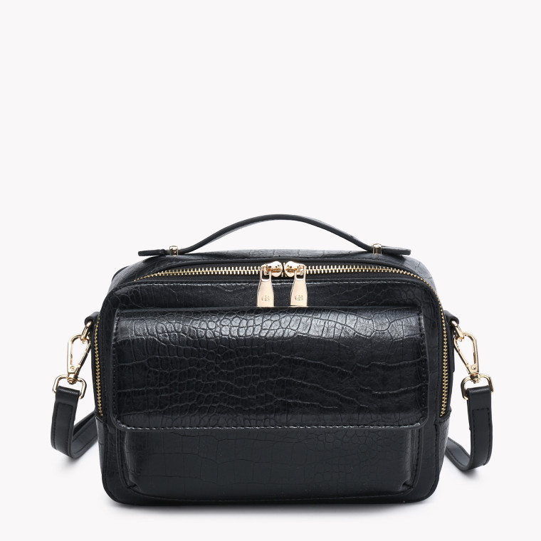 GB textured shoulder bag