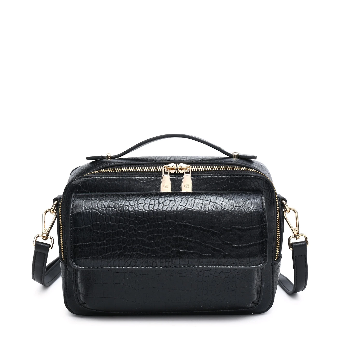 Bolsa tiracolo com textura GB