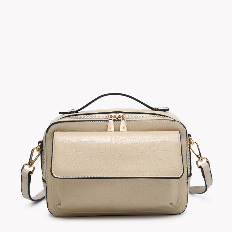 GB textured shoulder bag