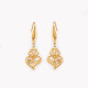 Gold plated earrings coração de viana and mãe GB