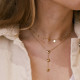 Long steel necklace heart GB