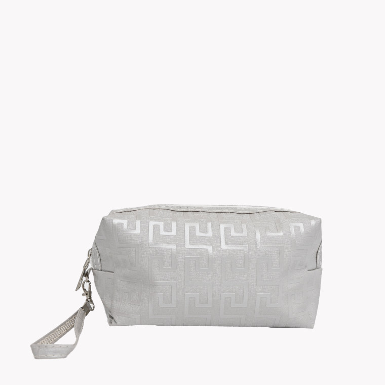 Rectangular toiletry bag with GB pattern