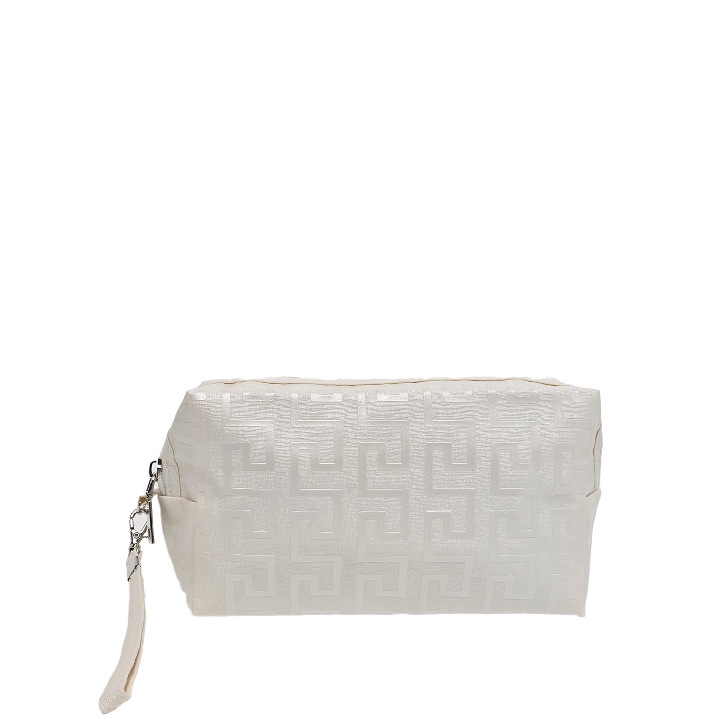 Rectangular toiletry bag with GB pattern