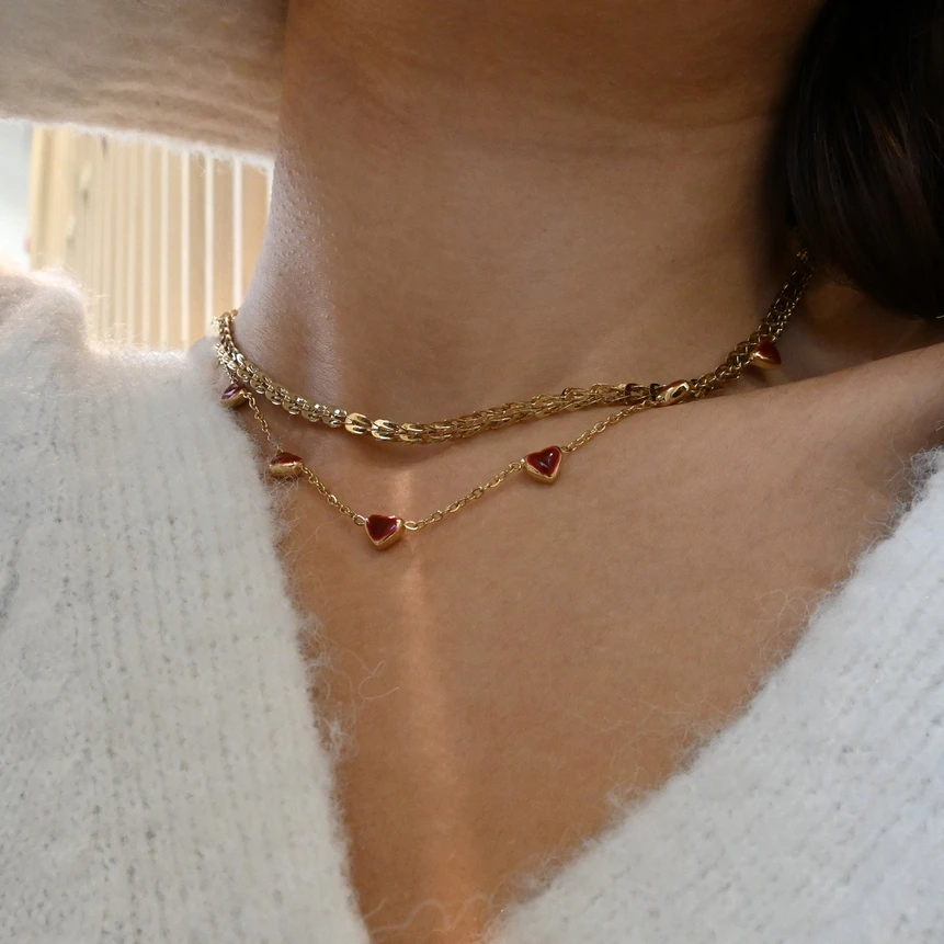 Collar acero malla diferente básico GB