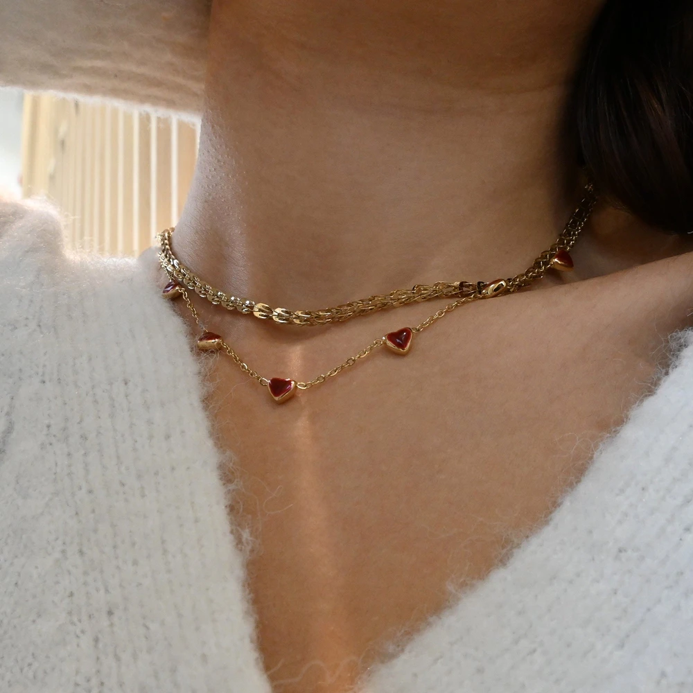 Collier acier tricoté différents de base GB