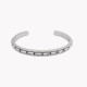 Rigid steel bracelet with vertical rectangles GB