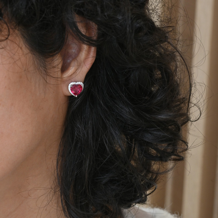 S925 earrings heart zirconie GB