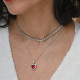 S925 necklace heart zirconie GB