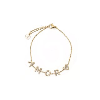 Pulseira aço coração e amor GB