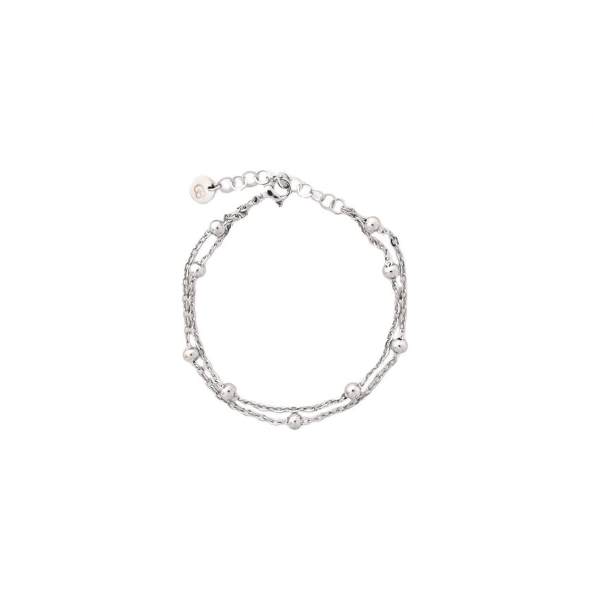 Basic mesh steel necklace with balls GB