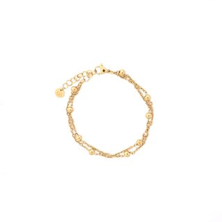 Collana in acciaio a maglia basic con pois GB