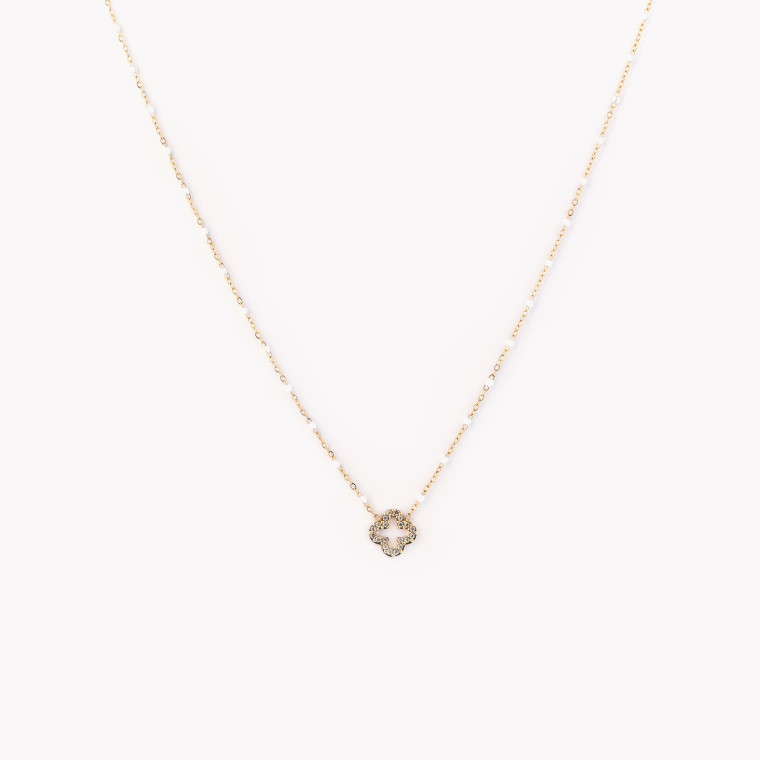 Steel clover necklace GB