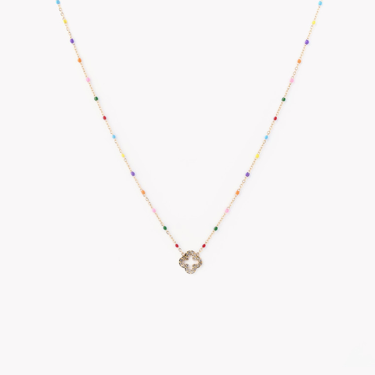 Steel clover necklace GB