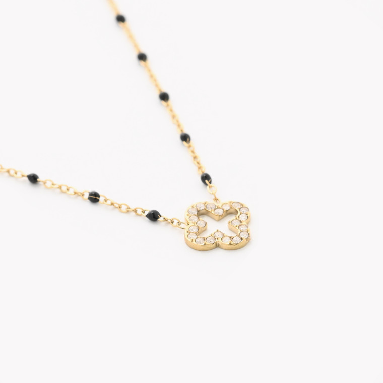 Steel clover necklace GB