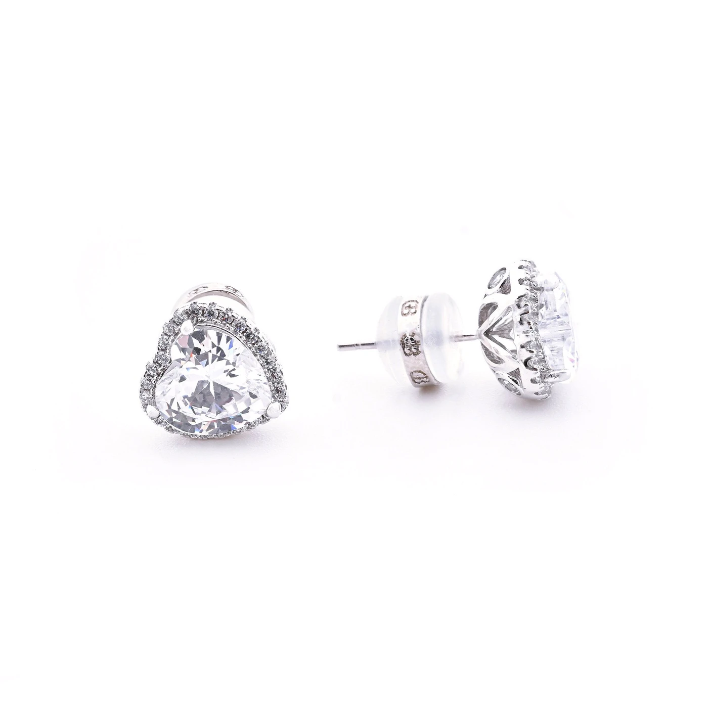 Boucles d\'oreilles BeLove cœur avec pierre de couleur