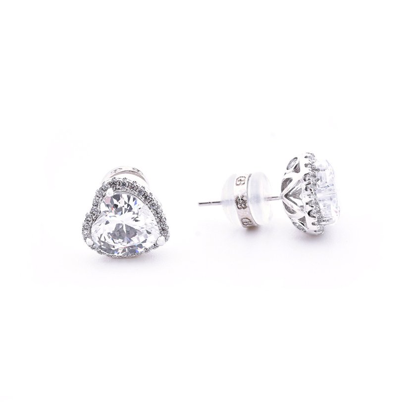 Boucles d'oreilles S925 coeur zircone GB
