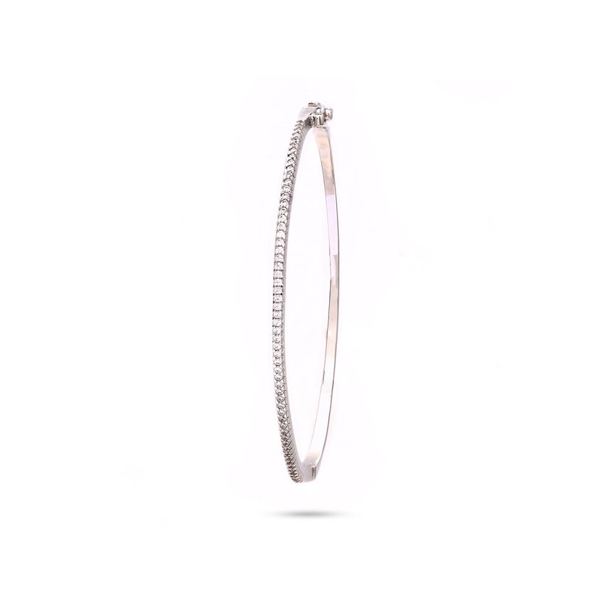 Bracelet rigide semi précieuse avec zircones GB