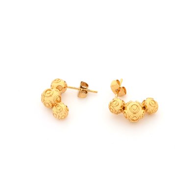 Boucles d'oreilles semi précieuse bola de viana GB