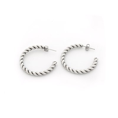 Twisted stainless steel hoops GB