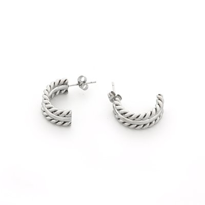 Boucles d'oreilles à anneaux torsadés GB