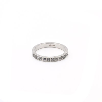 Thin steel ring with brilliants GB