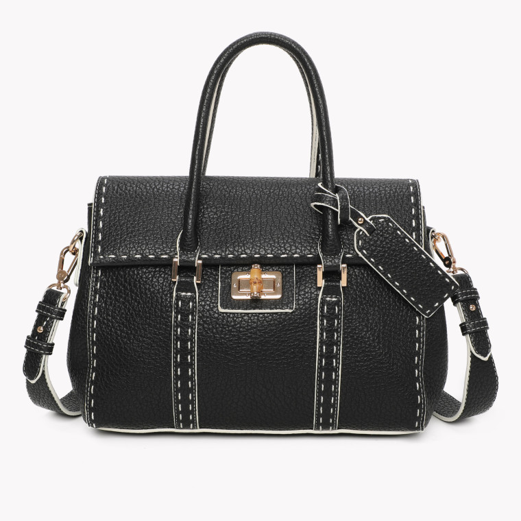 Handbag with GB gold details